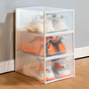 12PCS Shoe Storage Box Stackable Boxes Multipurpose Pack Sneaker Containers Bins