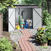 Garden Shed Galvanised Metal Shed Outdoor Tools Bike Storage House Anthracite UK