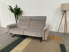 Stressless Stella Wood 2-Seat Sofa with 2 Headrests Begonia Light Grey RRP £4287