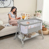 Baby Bedside Crib Folding Sleeper Bassinet Cot Bed Portable 7 Adjustable Heights