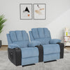 Electric Recliner Sofa Chairs Massage Heated Vibration Armchairs w/ Cup Holder