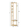 Sturdy Clothes Rail SeparateHanging Garment Coat Stand Shoe Rack w/2 Shelf Hooks