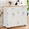 Large Sideboard Kitchen Trolley Island Cupboard Cabinet Bar Table White Wooden