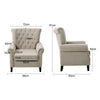 Velvet Armchair Wing High Back Occasional Queen Anne Fireside Lounge Sofa Chair