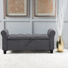 Fabric Upholstered Bench Bed End Window Seat Ottoman Storage Stool Bedroom