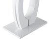 Halo High Gloss Bar Table In White And Melange Marble Effect