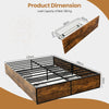 Double Iron Bed Frame Heavy-Duty Platform Bed Base Mattress Foundation w/Drawers