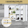 Wall-Mounted Bathroom Mirror Cabinet 3 Door Storage Cupboard Adjustable Shelves