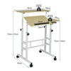 Mobile Standing Desk Laptop Computer Cart Portable Height Adjustable Workstation