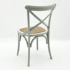 Grey Cross Back Dining Chair Comfortable & Stylish Oak Wooden Home Cafe Office