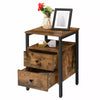 Bedside Table with Drawer Side Table End Table Nightstand Industrial
