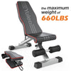 Weight Bench 660LBS AdjustableFoldable Strength Training Bench Full Body Workout