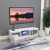 130CM Width White Modern TV Stand High Gloss Door Matt Cabinet Unit LED Light