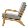 Scandi Fabric Armchair Upholstered Solid Wood Frame Single Sofa Accent Chair NEW