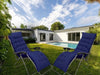 Zero Gravity Chair Set of 2 Outdoor Garden Sun Lounger Padded Recliner Cushions