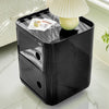 Wheeled Plastic Storage Unit Square Cabinet Box Tallboy Multi Shelves with Doors