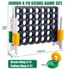 3.5FT Tall Indoor & Outdoor Game Set with 42 Jumbo Rings White