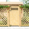 Lattice Wooden Picket Garden Gate Flat Top Pedestrian Side Gates Solid Pine Door