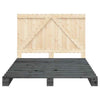 Bed Frame with Headboard Grey 140 x 200 Solid Pine Wood, Bed, Bedroom P3F2