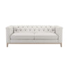 Dusk Chesterfield Natural Stripe Matte Velvet 3 Seater Sofa RRP £1600