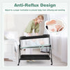 Baby Bedside Sleeper Folding Portable Baby Crib Adjustable Bassinet with Storage