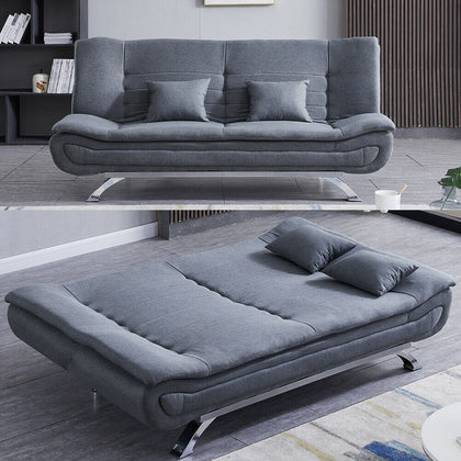 3 Seaters Fabric Sofa Bed Recliner Chair Sleeper Sofa Bed Couch Chair w/Cushion