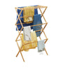 Portable Wooden Clothes Airer Indoor Laundry Clothes Drying Rack Vertical Dryer