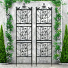 2pcs Heavy Duty Metal Garden Trellis Fence Plant Climbing Stand Bird Leaf Shaped