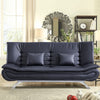 Black Leather Sofa Bed Recliner Chair Sleeper Sofa Bed 2/3 Seaters Couch Sleeper