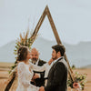 2x Large Small Wooden Wedding Arch Stand Triangle Arbor Frame Archway Boho Party