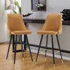 Faux Velvet Fabric Bar Stool Breakfast Kitchen Counter Breakfast Chair Bar Stool