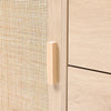 Rattan Buffet Cabinet Storage Sideboard Bar Accent Cabinet 1 Door and 4 Drawers