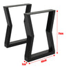 2x Industrial Steel Table Legs Stand Feet Trapezium X A Sandglass Shape Frame UK