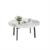 Retractable Dining Table Heavy Duty Sintered Stone Variable Shape for 4-10 Seat