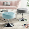 Grey/Blue Padded Stool Adjustable Swivel Seat Salon Dressing Table Vanity Chair