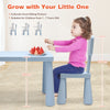 3 Piece Kids Table and Chair Set Toddler Activity Desk and Chairs-Blue