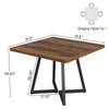 Square Dining Table for 4 People, 31.5'' Small Dining Room Table with Metal Base