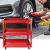 3 Tier Tool Storage Heavy Duty Garage Trolley Workshop DIY Wheel Cart Shelf Red