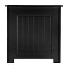 Black Wooded Laundry Storage Chest Bathroom Cabinet With Lid Laundry Basket New