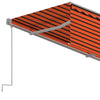 Manual Retractable Awning with Blind 4x3m Orange & Brown