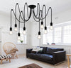 3/5/6 Industrial Metal Cage Spider Lamp Light Fitting Ceiling Chandelier Pendant