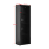 Modern Display Tall Cabinet Bookcase Shelving Units with LED Light 3 Glass Shelf