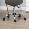 Ergonomic Office Chair Velvet Computer Home Study Chair Armless w/ Wheels, Grey