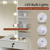 White Dressing Table with Sliding Mirror Make-up Vanity with Drawers LED Lights