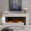 Electric Fireplace Suite Wooden Surround Remote LED Flame Fire 52inch 2kW Heater