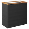 Planter Black 80x40x80 cm Poly Rattan vidaXL