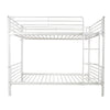 Heavy Duty Metal Twin Over Twin Bunk Bed with Ladder Full-Length Guard Rail