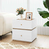 Compact Floor Night Table End Table 2-Drawer Nightstand