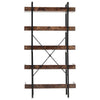 5 Tiers Large Storage Display Shelf Bordered Rack Bookshelf Bookcase Floor Stand