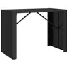 7 Piece Garden Bar Set with Cushions Black Poly Rattan vidaXL